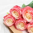 thumbnail image 2 of Flower 5pcs Artificial Flower Rose Bright Color Long Lasting Attractive Decorative Fake Silk Flower Decoration, 2 of 5