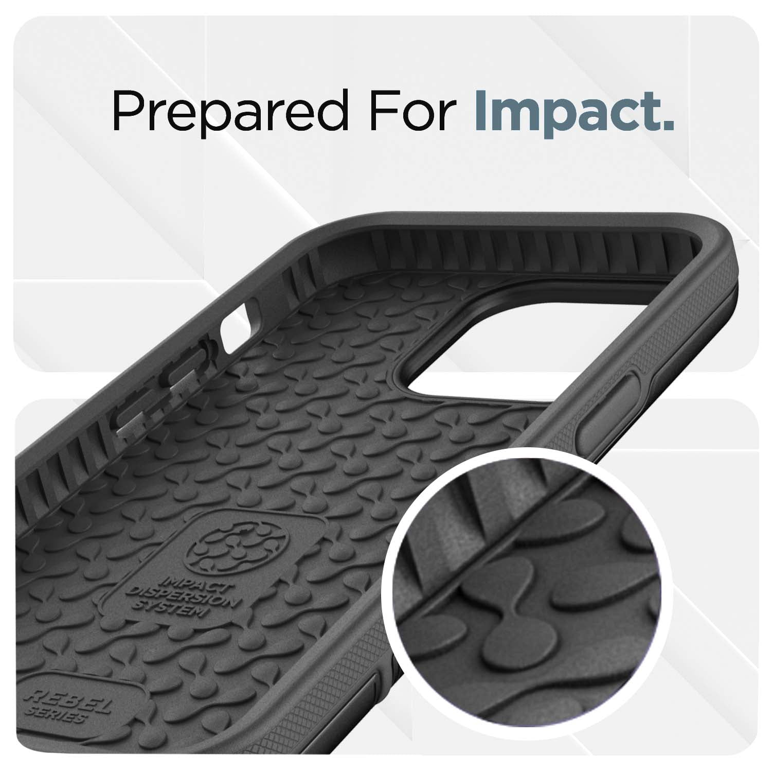Encased Rebel Designed for iPhone 13 Pro Max Belt Clip Case (2021) Protective Shockproof Case with Holster (Black)