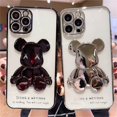 thumbnail image 2 of Funda de silicona suave para iphone 14 Pro Max, carcasa transparente con protección de oso de dibujos animados, 11, 12, 13, 14 pro, envío directo Fivean unisex, 2 of 2