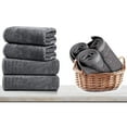 thumbnail image 4 of Nvzi 4 Pcs Washcloths, Grey 75x35cm- Cotton Soft Absorbent Towels for Bathroom Set, Ideal for Daily Cleansing, 4 of 4
