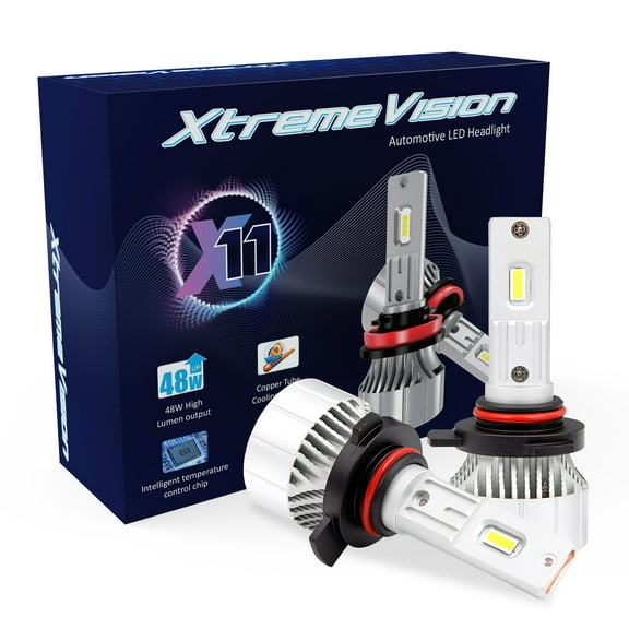 Xtremevision X11 9012 LED Headlight Bulbs  6000K Xenon White, 9000 LM Output, 48W LED Kit