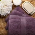 thumbnail image 4 of Superior Hymnia Egyptian Cotton Hand Towel Set, Plum, 4 of 7