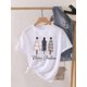 thumbnail image 4 of Camiseta de manga corta con estampado de árbol para mujer, blusa bonita de los años 90, ropa de Navidad, camiseta estampada, 4 of 5
