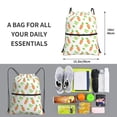 thumbnail image 3 of Sigee Vegan Fruit Carrot for Drawstring Zipper Backpack ,Waterproof, Durable, Lightweight Gym Bag for Sports, 3 of 5