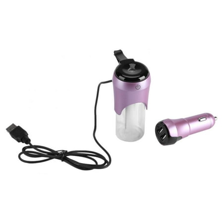 Yosoo Car Diffuser- Humidifier and Essential Oil Diffuser, Portable Mini Humidifier, 2 USB Charger Port Portable Car Humidifier Air Purifier Aroma Diffuser Cool