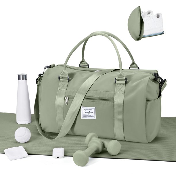 Bolsa de gimnasio VGOCO para mujer y hombre con compartimento para zapatos impermeable