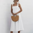thumbnail image 2 of Vestido casual sexy de color liso con tirantes y escote tubo para mujer: poliéster, verano, sexy/casual, tallas de la S a la XL (4-10 EE. UU.), 2 of 5