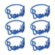 thumbnail image 2 of Juego de 6 anillos para servilletas con letras Bismillah para bodas y fiestas. azul, 2 of 9