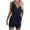 Navy jumpsuits for women, variant on Wycnly Womens Jumpsuits Casual Button Down Pocket Tank Short Jumpsuit with Belt Trendy Plain V-Neck Sleeveless Mini Summer Rompers Wine xxl