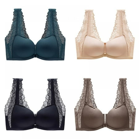 

Miyanuby Women s Minimizer Unlined Underwire Lace Strap Bra 4 Packs 38(AB)