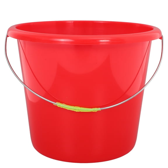 YEAHIBABY Red Plastic Utility Bucket with Ergonomic Handle for Storage Large Capacity and Durable Construction 5 Gallons
