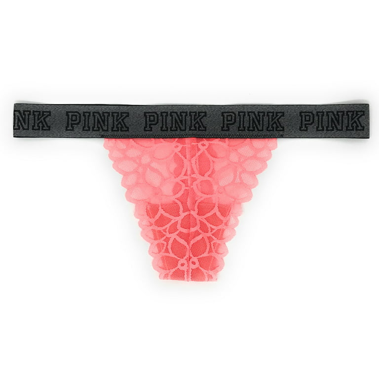 Victoria's Secret Pink Suede Victoria Sport No Show Thong String Panty M  Sexy