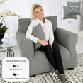 thumbnail image 2 of Armchair Cover Stretch Elastic Chair Slipcover, 1-Piece (Grey, Small), 2 of 7