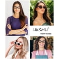 thumbnail image 5 of Gafas de Ojo de Gato LIKSMU con Bloqueo de Luz Azul y Montura Estrecha, 5 of 5