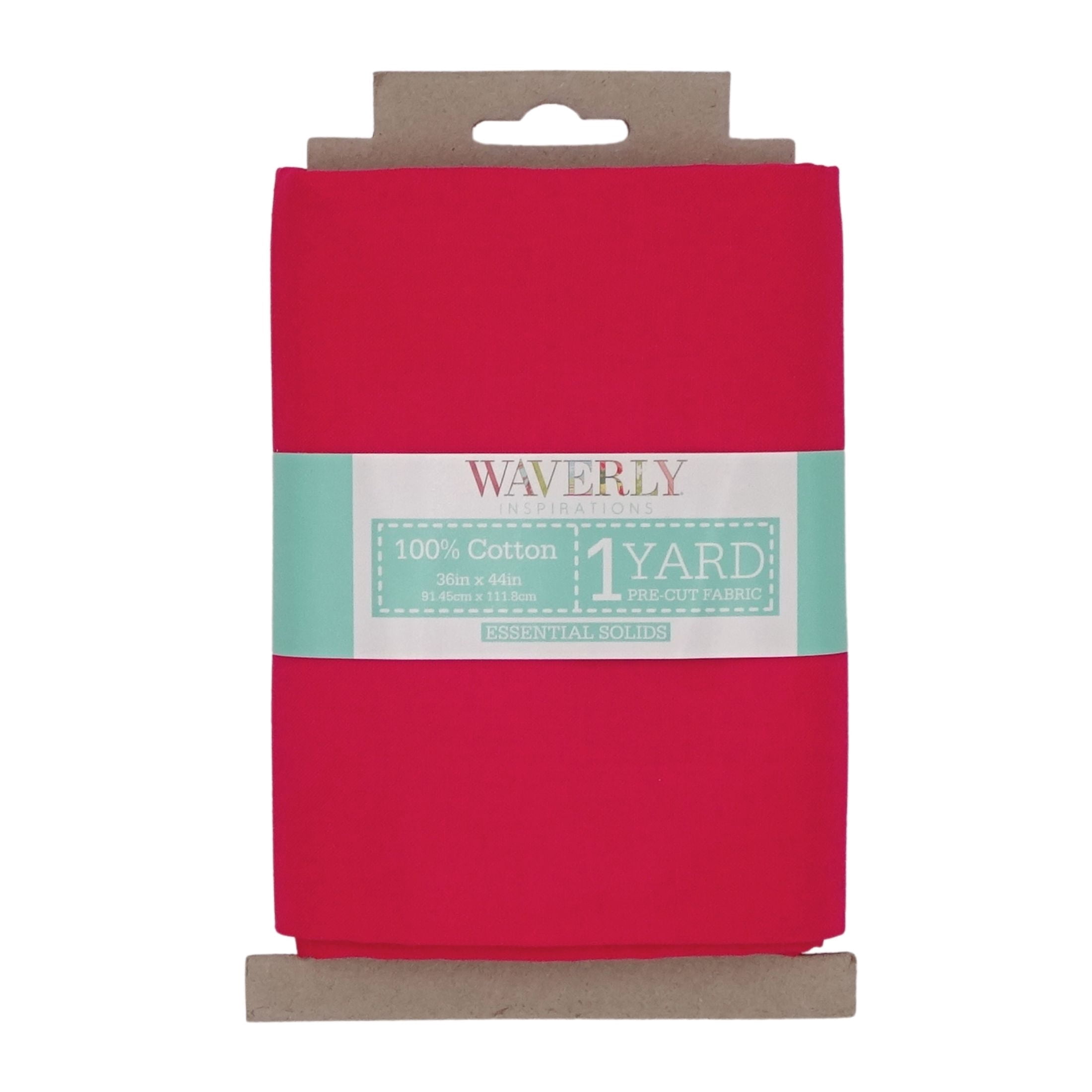 Waverly Inspirations 1 Yard Cut 100% Cotton Solid Fabric, Lipstick, 44" Wide for Quilting & Sewing