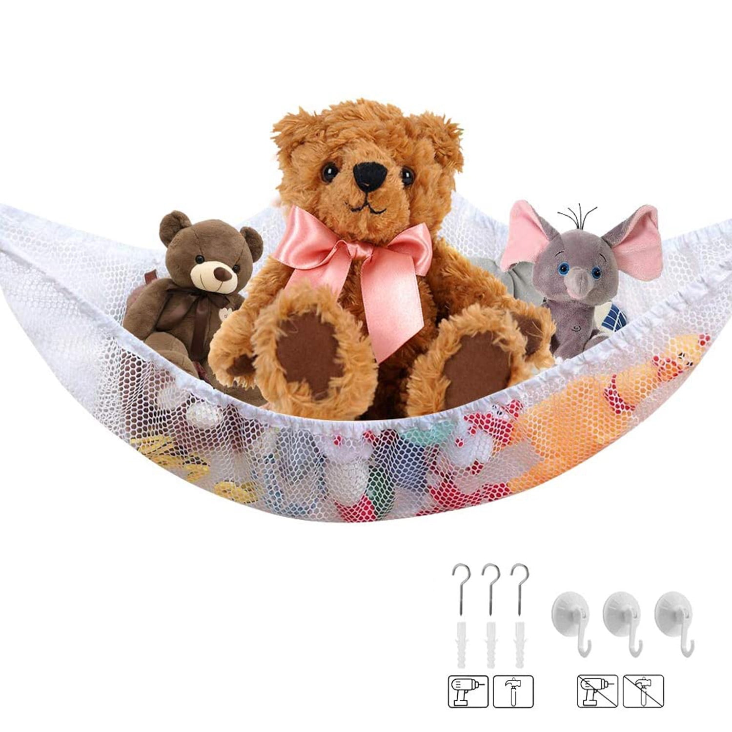 Details about   Large Luxury Pet Storage Corner Stuffed Animals Toys Toy Net Children hammock1PC 