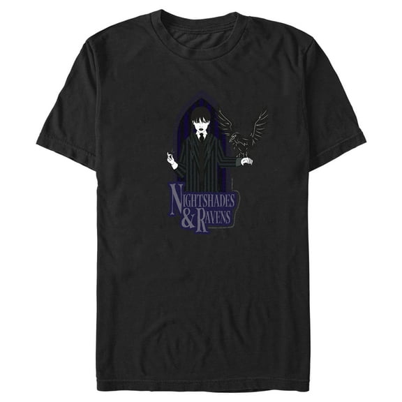Men's Wednesday Nightshades & Ravens Graphic Tee Black Large