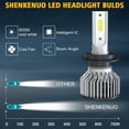 thumbnail image 4 of For 2014 2015 2016 Hyundai Elantra w/o projector H7 H11 LED Headlight High Low Beam 881 Fog Light Bulbs Kit 6000K White 6x, 4 of 12