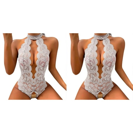 2 Pack Women Fashion Bodysuit Lingerie Roleplay Lingerie Women Red Plaid Lace Lingerie Lingerie for Women plus Size Satin Lingerie for Women 3x Satin Chemise Medium Lace Bodysuit for Women