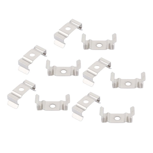 10 Piezas Soporte de Portalámparas para Tubo Fluorescente T5 Clip de Brida Color Plateado