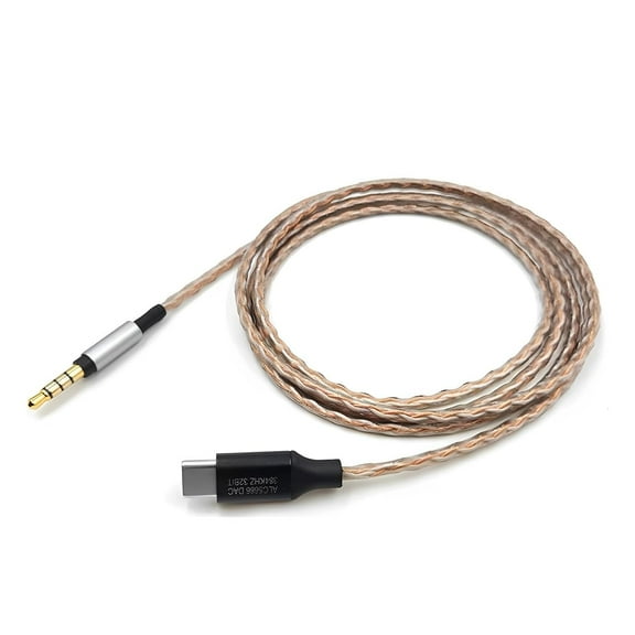 USB Type C to 3.5mm 6N OCC Audio Cable 4.3ft Compatible with S0NY MDR-1A WH-1000X XM2 XM3 ATH-MSR7 AR5 Philips SHP9500 B&O BEOPLAY H2 H4 Beats Solo SOLO2 Monster DNA Earphones