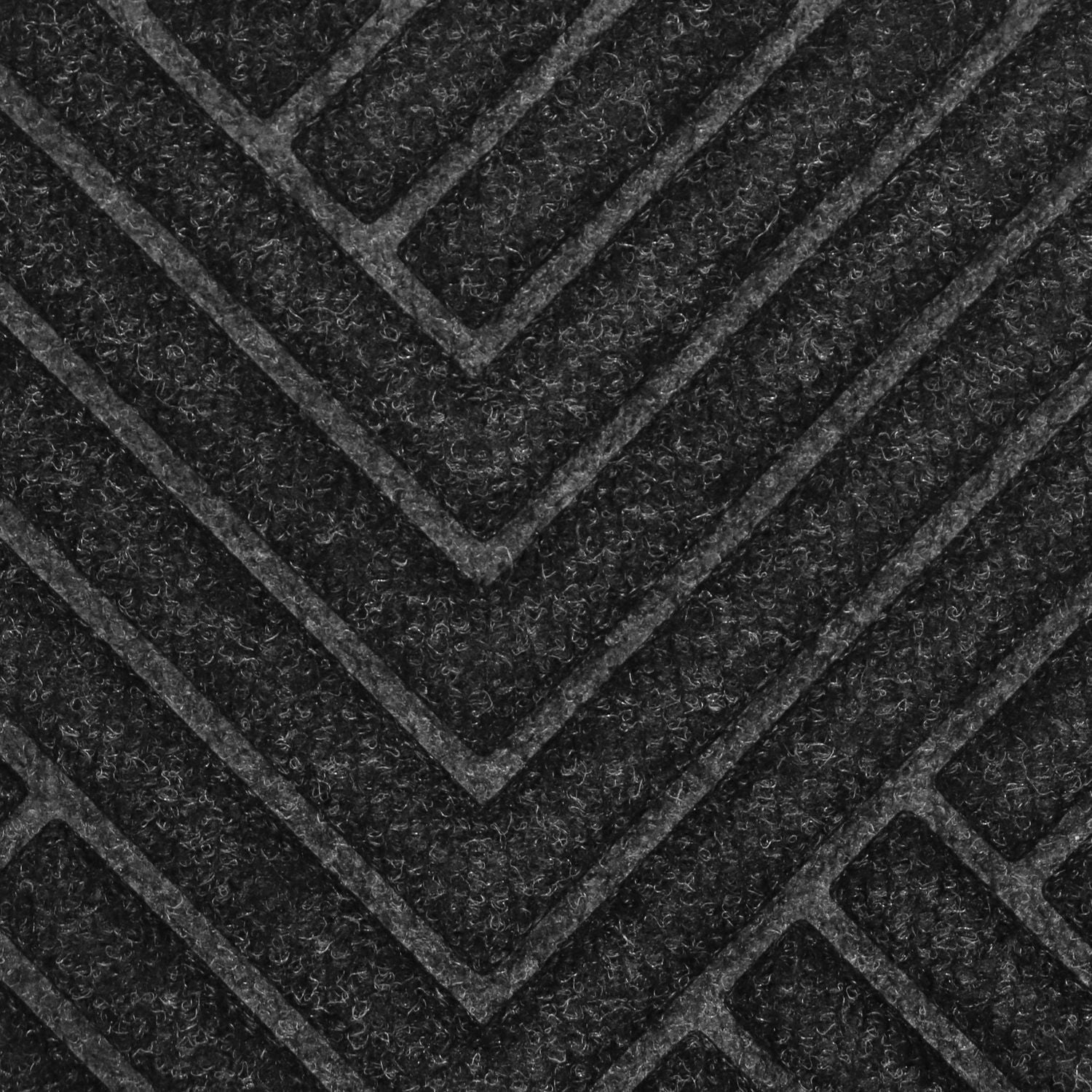 Contours "Delwood" 18-inch x 30-inch Rectangular Needlepunch Charcoal Doormat, 18-inch x 30-inch