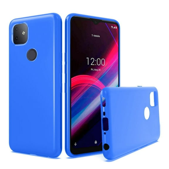 GSA Slim Flexible Candy Case for T Mobile REVVL 4 Plus - Blue