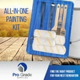 thumbnail image 7 of Pro Grade Paint Roller Kit, Brush & Roller,10 Piece Set, Wall Painting Naps for Professionals & Homeowners - All Paints & Stains, Washable, Reusable, Easy to Clean, Superior Absorbency., 7 of 7