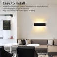 thumbnail image 4 of Luz de pared moderna LED ANGGREK negra Lámpara de pared LED moderna de alto brillo iluminación cálida, 4 of 8