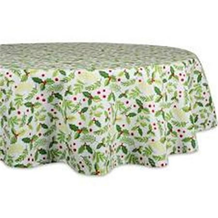 

Boughs of Holly Print Tablecloth 70 inch Round