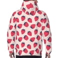 thumbnail image 7 of Kdxio Strawberry Print Mens Casual Hooded Collar Drawstring Hoodies Pullover Sweatshirts Casual Long Sleeve Shirts-X-Large, 7 of 7