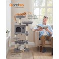 thumbnail image 2 of Árbol para gatos Feandrea, 112 cm, torre de varios niveles para interiores, gris, 2 of 9