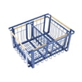 thumbnail image 5 of happimess BSK3003D-3SET Henley Vintage Farmhouse Handmade Wire Metal Nesting Storage Baskets with Jute Wrapped Handles, Navy (Set of 3), 5 of 6