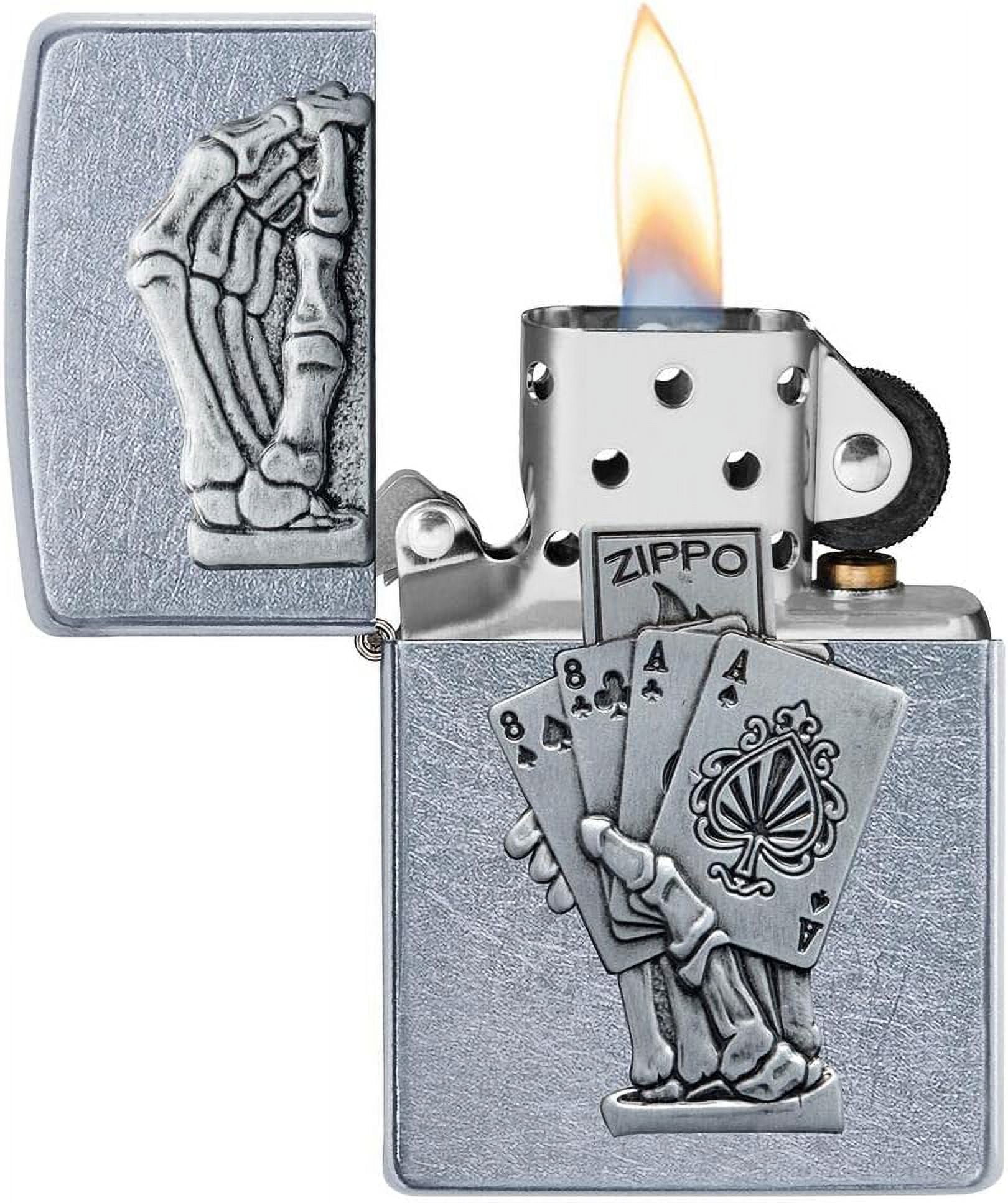 Personalized Custom Message Engraved on Back Ace of Spades Zippo Windproof Lighter (Dead Mans Hand) 49536