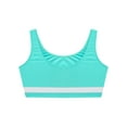 thumbnail image 5 of Hansber Kids Girls Sleeveless Dance Crop Top Sports Bra Athletic Ballet Gymnastics T-Shirt Activewear Blue Green 16, 5 of 6