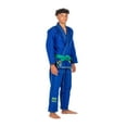 thumbnail image 2 of Fuji Kids Suparaito Brazilian Jiu Jitsu BJJ Gi - Blue (C0), 2 of 9