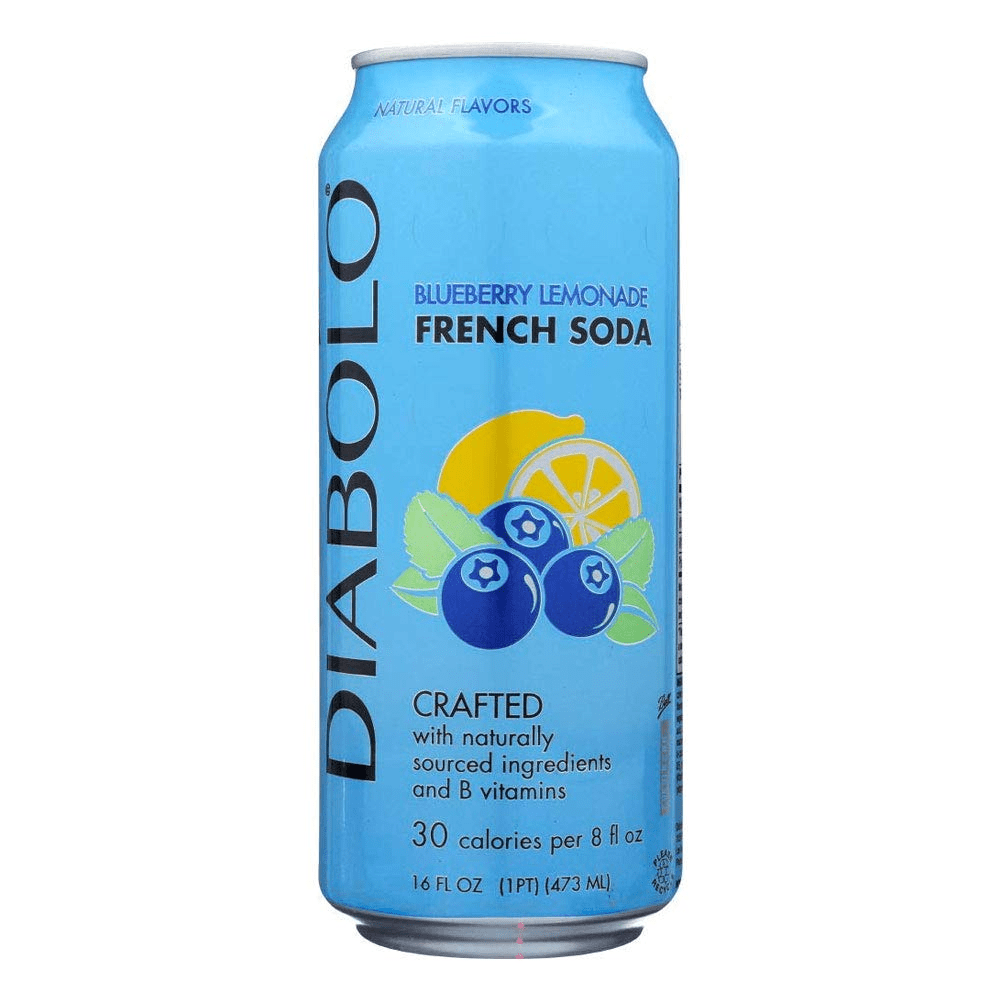 Diabolo Blueberry Lemonade French Soda, 12 fl oz [Pack of 12]