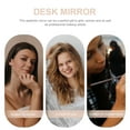 thumbnail image 3 of UPOUART Wooden Base Vanity Mirror with Silver Frame for Desk and Bedroom Decor 2 Pieces, 3 of 8