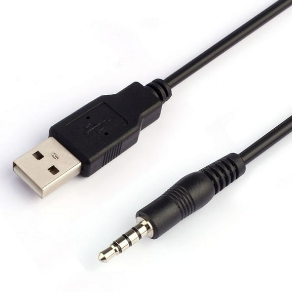 USB to 3.5mm Jack Audio Adapter Male AUX Audio Jack to USB 2.0 Male Charge Cable Adapter Cord for Music Player