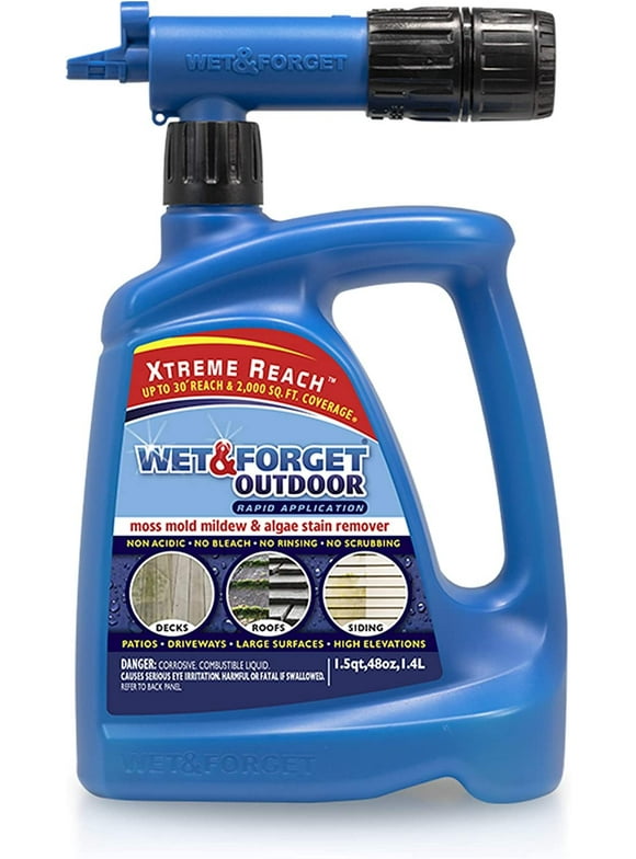 Wet and Forget Moss, Mold, Mildew and Algae Stain Remover Hose End, 48 oz.