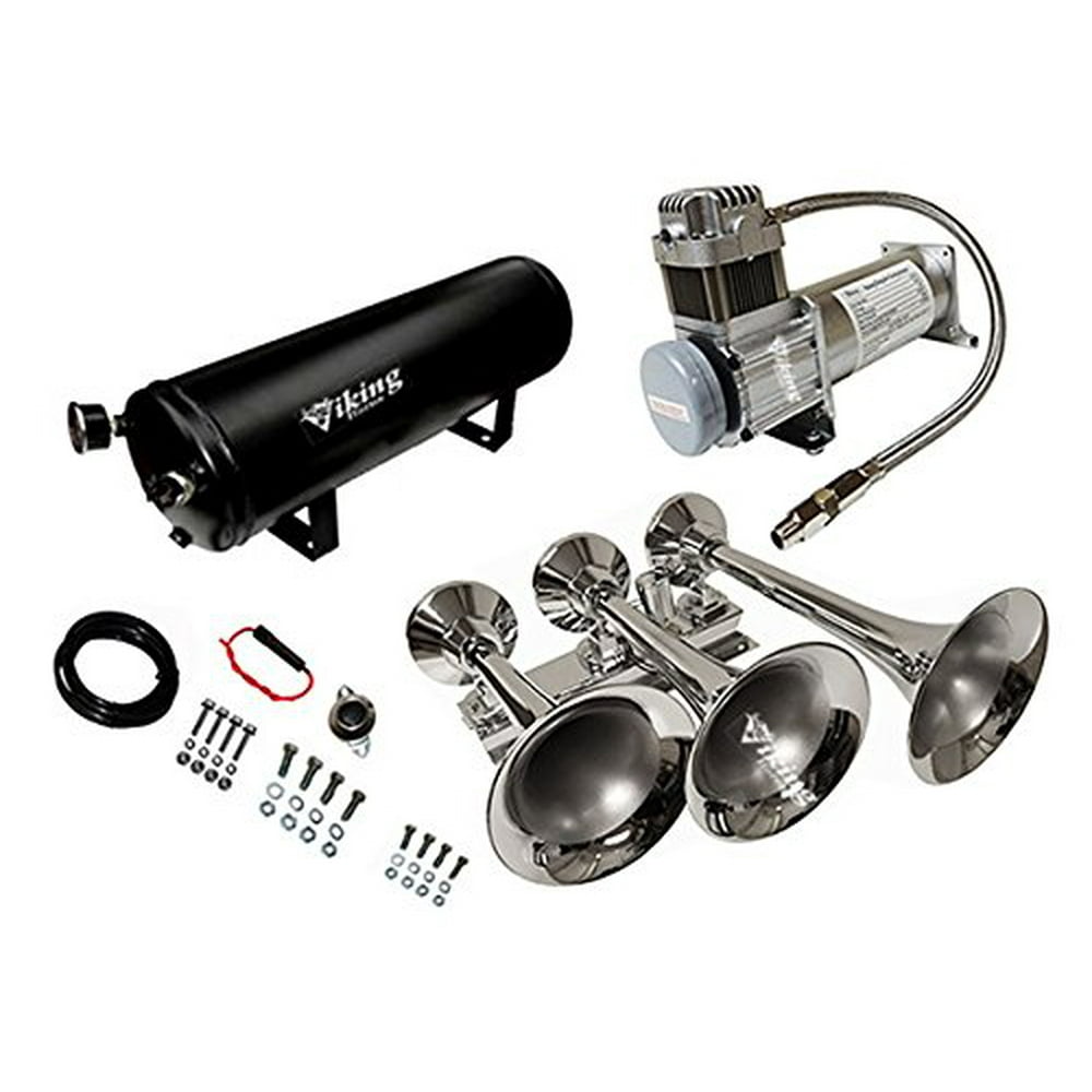 "Viking Horns" V103C5/3111B Super Loud 152 Decibels 3 Trumpet Black