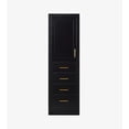 thumbnail image 5 of Ariel T2065-Lc Hepburn 65" Wood Free Standing Bathroom Linen Tower - Black / Satin Brass, 5 of 7