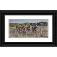 thumbnail image 1 of Adamov, Alexey 18x10 Black Ornate Wood Framed with Double Matting Museum Art Print Titled - Free Run, 1 of 4
