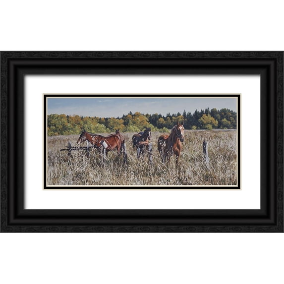 Adamov, Alexey 18x10 Black Ornate Wood Framed with Double Matting Museum Art Print Titled - Free Run