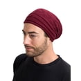 thumbnail image 2 of Candid Burgund All Season Slouchy Cotton Beanie Women Men, 2 of 2