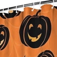thumbnail image 3 of Halloween Black Pumpkins and Bats Shower Curtain 84"x72" ,Bathroom Decorative Shower Curtains Set with 12 Hooks,Modern Waterproof Washable Shower Curtain, 3 of 6