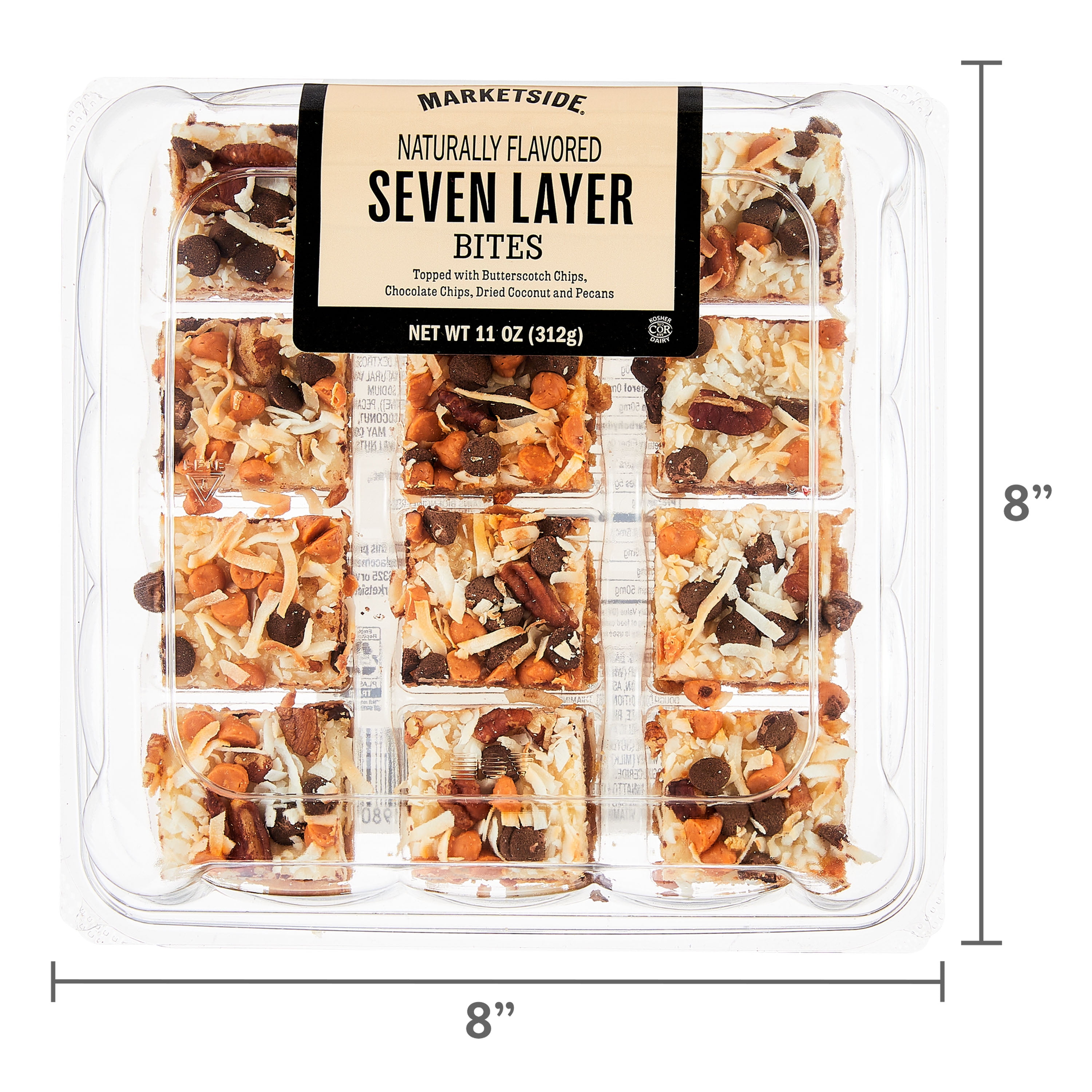 Marketside Seven Layer Bites, 11 oz, 12 Count (Shelf-Stable)