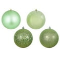 thumbnail image 1 of Vickerman 8" Celadon 4-Finish Ball Christmas Ornament 4 per Bag, 1 of 1