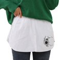 thumbnail image 1 of Gibobby Falda de tul Minifalda interior para mujer, falda inferior, falda de extensión de camisa de barrido con botones, extensión de camisa, parte superior inferior(Blanco, XXXL), 1 of 4