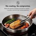 thumbnail image 4 of Titanium Pan, 12" 100% Pure Titanium Frying Pan with Lid, Hammered Non-Stick Skillet for All Stovetops, Professional Lightweight Cookware for Healthy Searing & Daily Cooking (11.8 in, With Lid), 4 of 9